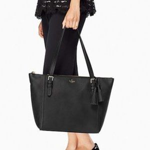 Kate spade tote leather black